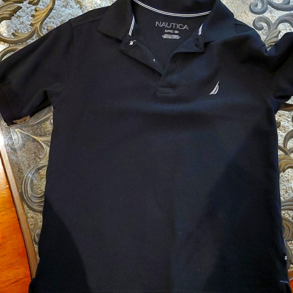 Nautica boys black golf shirt